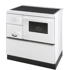 Thorma Dauerbrandherd Ökonom 75 DeLuxe Stahl Weiß Emailliert 7 KW Links