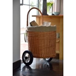 Dobar Kaminholzwagen Aus Weide Mit Metallrädern & Reifen 44 Cm X 43 Cm X 93 Cm -Hausheizung Geschäft 859474 4637 11
