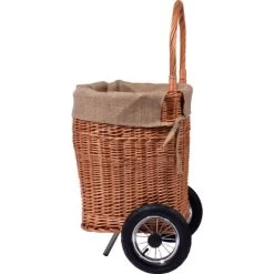 Dobar Kaminholzwagen Aus Weide Mit Metallrädern & Reifen 44 Cm X 43 Cm X 93 Cm -Hausheizung Geschäft 859474 4637 3