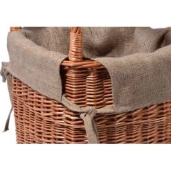 Dobar Kaminholzwagen Aus Weide Mit Metallrädern & Reifen 44 Cm X 43 Cm X 93 Cm -Hausheizung Geschäft 859474 4637 5