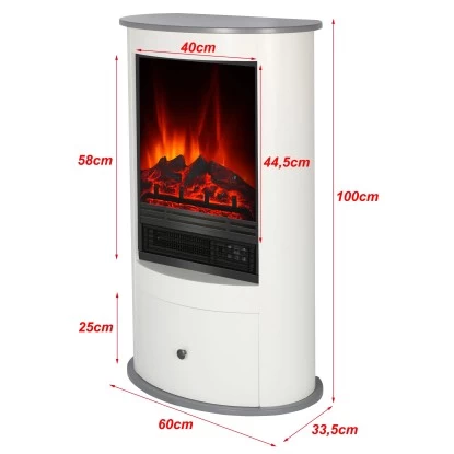 EL Fuego Elektrokamin Wien II Weiß 4 EL Fuego Elektrokamin Wien II Weiß – Bild 4