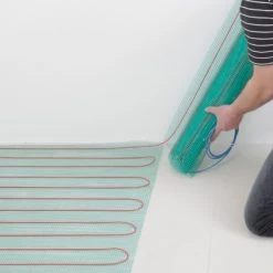 Perobe Elektrische Fußbodentemperierung 230 Volt Heizmatte 7,5 M² -Hausheizung Geschäft 889933 3434 03