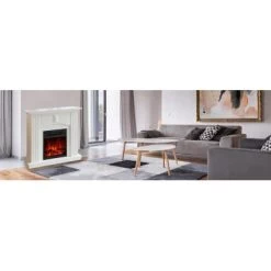 El Fuego Elektrokamin Malmö Weiß 900/1800 W Regelbar 19 El Fuego Elektrokamin Malmö Weiß 900/1800 W Regelbar -Hausheizung Geschäft 8 2240 AY0630 Milieufoto 2