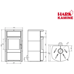 Hark Dauerbrand-Kaminofen Taifun Schwarz Kacheln Creme 8 KW Automatik EEK: A+ -Hausheizung Geschäft 9413899 picture 3