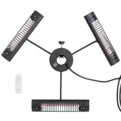 Vasner Schirm-Heizstrahler Umbrella X30 3 Stk. Für Stangen-Ø 40 - 80 Mm Schwarz