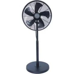 Vasner Standventilator Ventury S Metall Höhenverstellbar Mit Oszillation Schwarz