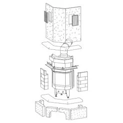 Hark Kaminofen-Bausatz Vermont Marmorverkleidung Beige 8 KW EEK: A+ -Hausheizung Geschäft 9609710 VM