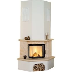 Hark Kaminofen-Bausatz Vermont Marmorverkleidung Beige 8 KW EEK: A+