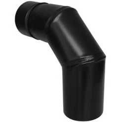 Firefix 90 Grad Bogen Ohne Tür Für Pelletofenrohr Schwarz 80 Mm Durchmesser -Hausheizung Geschäft 9 PelletrohrbogenRES80B90B