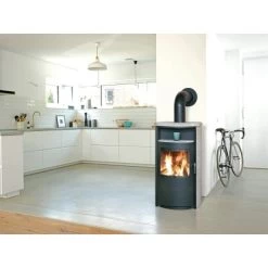 Hark Dauerbrand-Kaminofen Taifun Schwarz Naturstein Grau 8 KW Automatik EEK: A+ -Hausheizung Geschäft Naturstein Anwendungsbild 1