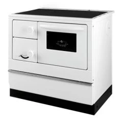 Thorma Dauerbrandherd Ökonom 85 DeLuxe Weiß Emailliert 7 KW EEK:A Links