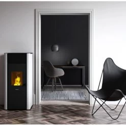 Freepoint Wasserführender Pelletofen Tesis 4,7 - 22,8kW Weiß -Hausheizung Geschäft Tesis2318515weissAmbiente