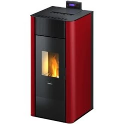 Freepoint Wasserführender Pelletofen Tesis 4,7 - 22,8 KW Bordeaux