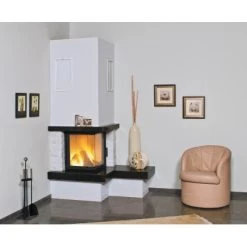 Hark Kaminofen Nebraska Bank Rechts Marmor Schwarz-Weiß 8 KW EEK: A+