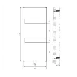 Schulte Design-Heizkörper Turin Inkl. Heizstab 600 Watt Rechts Alpinweiß 50,5 X -Hausheizung Geschäft ulte Skizzen Turin 1143505