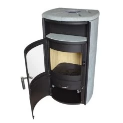 Hark Dauerbrand-Kaminofen Taifun Schwarz Naturstein Grau 8 KW Automatik EEK: A+ -Hausheizung Geschäft un Naturstein Detailbild 1